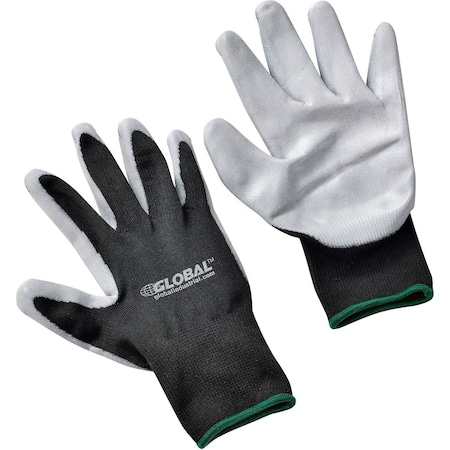 Global Industrial Coated Gloves, Nylon, Nitrile, Multi-Colored, M 708344M